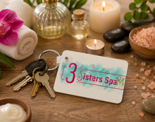 Load image into Gallery viewer, Custom Business Logo Keychain | Personalized UV Printed MDF Key Ring | Branding Gift | Spa Logo Keychain | Custom Photo
