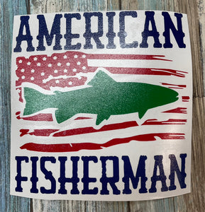 American Fisherman Custom Permanent Decal