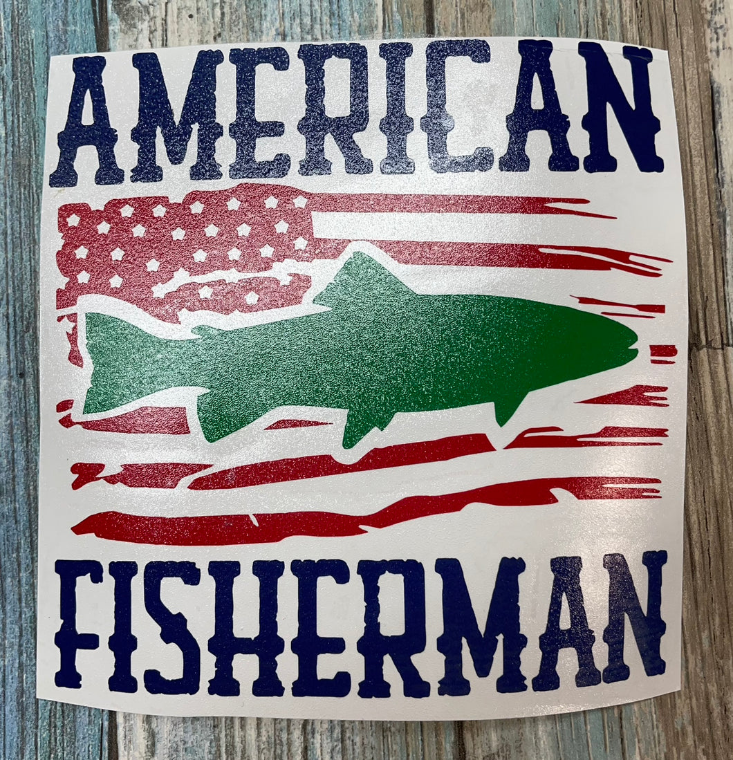 American Fisherman Custom Permanent Decal
