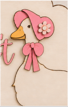Load image into Gallery viewer, DIY Silly Goose Paint Kit | Farmhouse Goose Door Hanger | Wooden Goose Craft Kit | Paint Your Own Goose | DIY Craft Gift for Adults &amp; Kids
