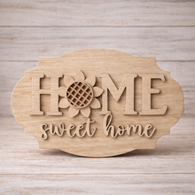 Load image into Gallery viewer, DIY Sunflower Home Sweet Home Wood Sign Kit | Farmhouse Paint Kit | DIY Wooden Door Hanger Craft | Sunflower Decor | Paint Kit

