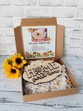 Load image into Gallery viewer, DIY Sunflower Home Sweet Home Wood Sign Kit | Farmhouse Paint Kit | DIY Wooden Door Hanger Craft | Sunflower Decor | Paint Kit
